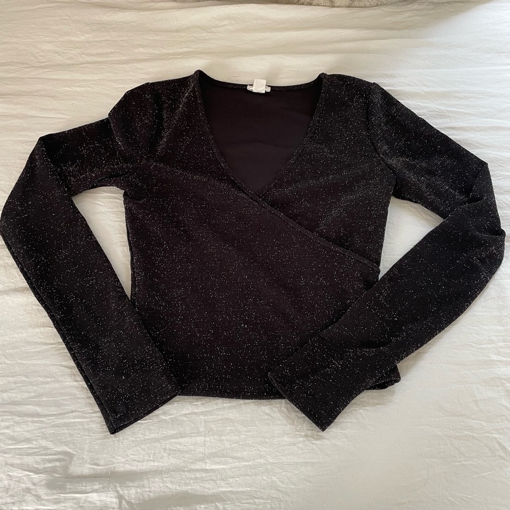 Garage Sparkly Long Sleeve - Black Sparkly - Size XS